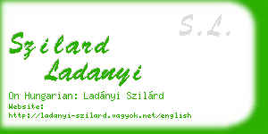 szilard ladanyi business card